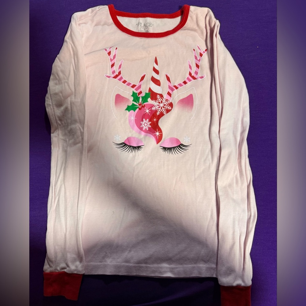 The Children’s Place Girls Christmas Unicorn Pajama Set